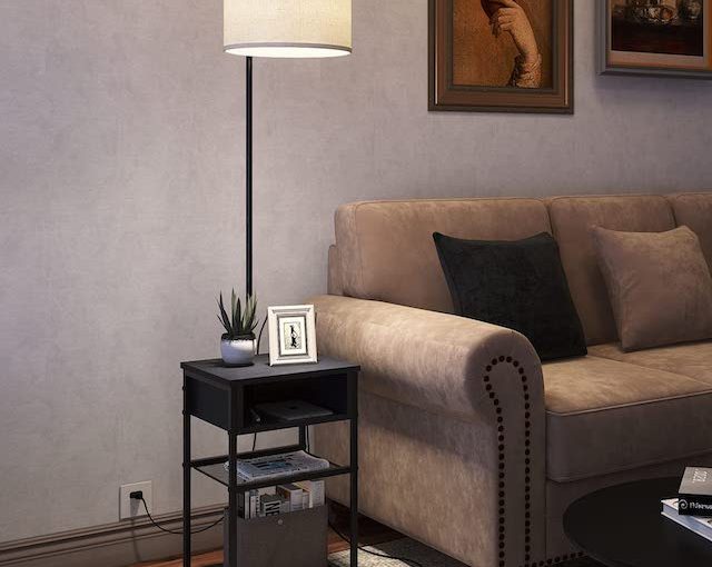 table and floor lamps