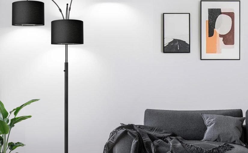 black floor lamp