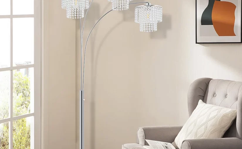 crystal floor lamp