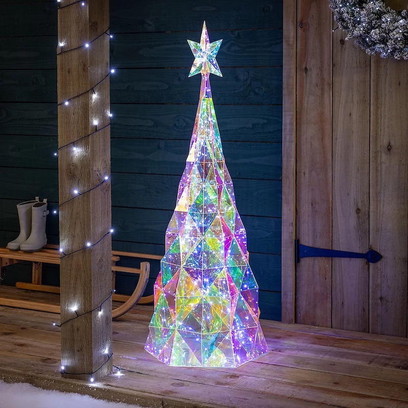 multicolored christmas tree floor lamps