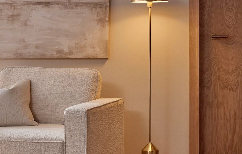 gold floor lamp