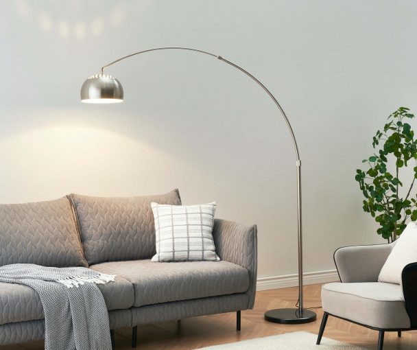 A Soft Lighting Effect: Styling Spaces with A Curved Floor Lamp